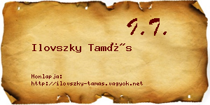Ilovszky Tamás névjegykártya