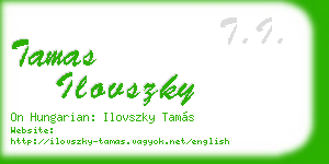 tamas ilovszky business card